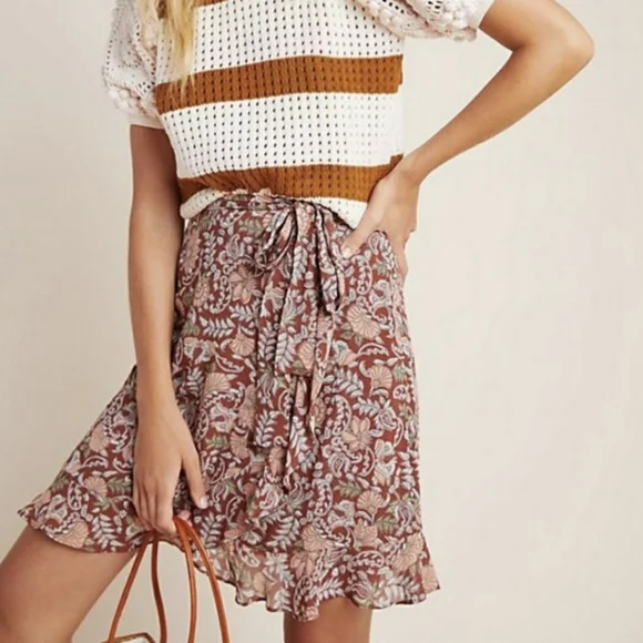 Anthropologie Luca Mini Floral Skirt - Picture 13 of 15